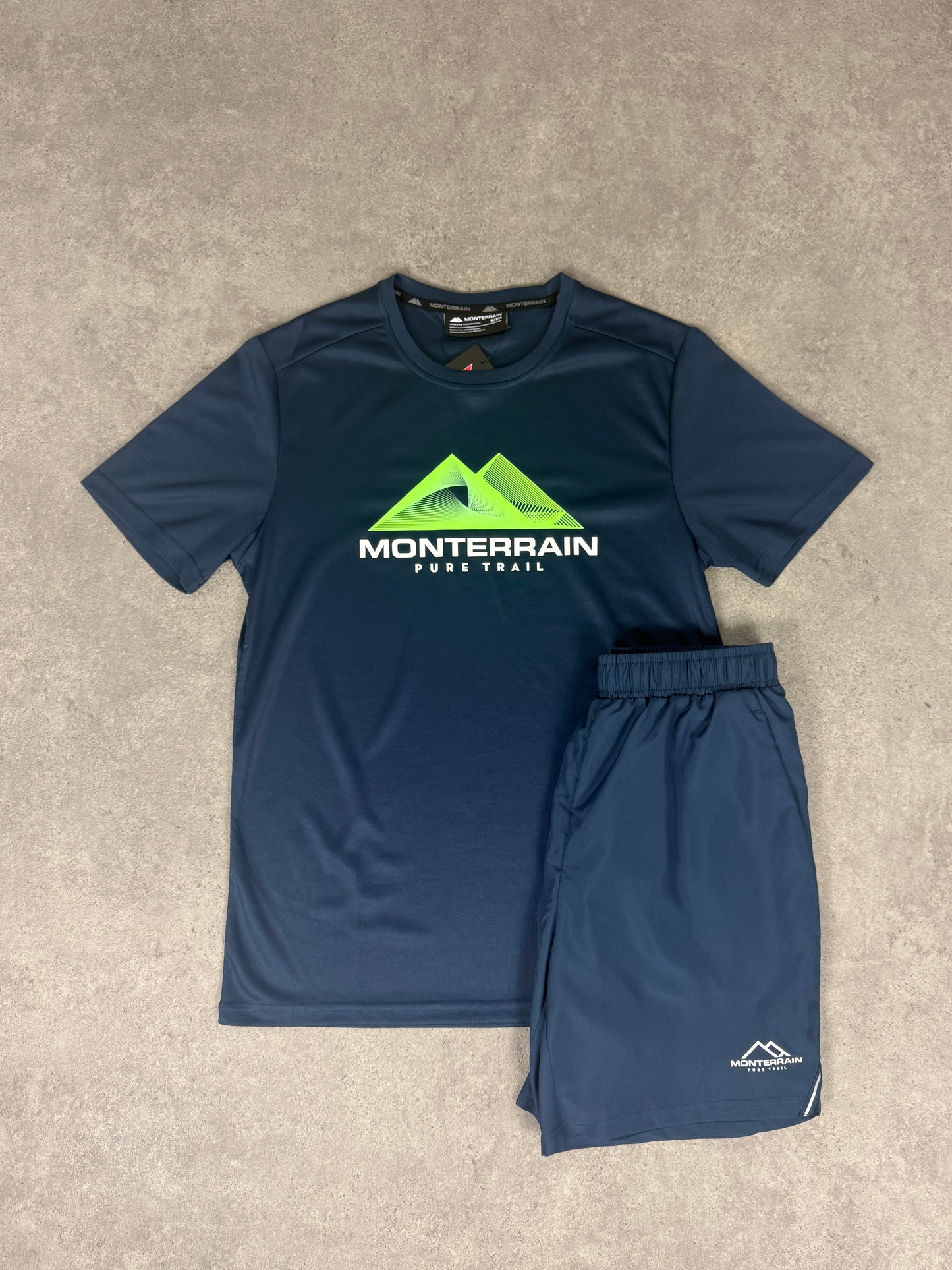 MONTERRAIN GLOW SHORT SET (GREEN/NAVY)
