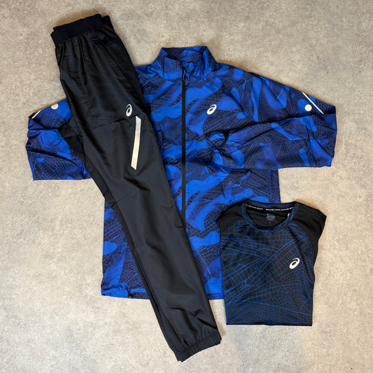 ASICS ROAD TRACKSUIT SET (BLUE/BLACK)